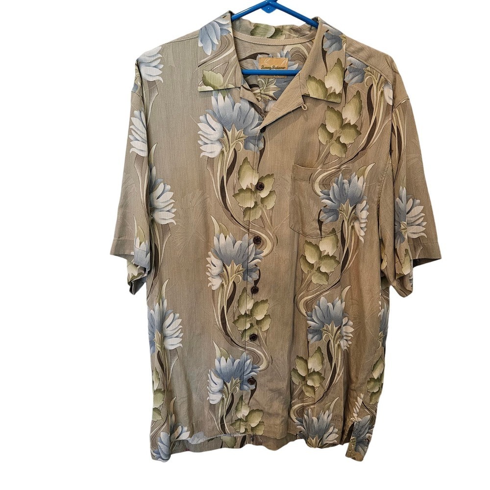 Men's Tommy Bahama 100% Silk Shirt, Size Medium - Picture 1 of 10